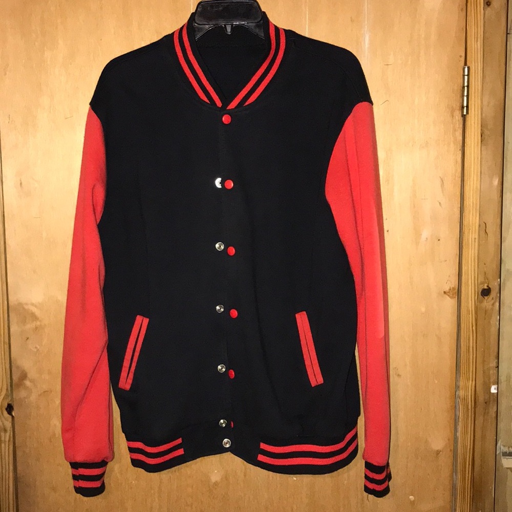 Red & Black varsity jacket - Picture 3 of 3