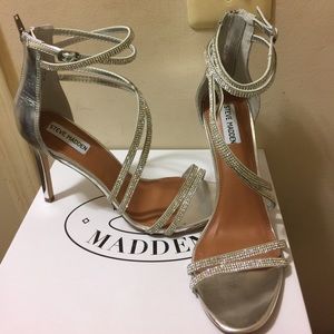 Steve Madden Silver Heels