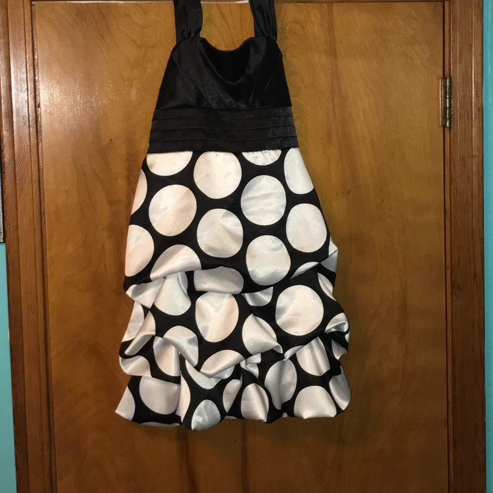 Black and White Polka-dotted girl's dress