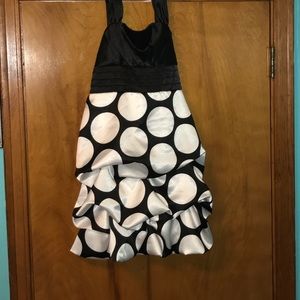 Black and White Polka-dotted girl's dress