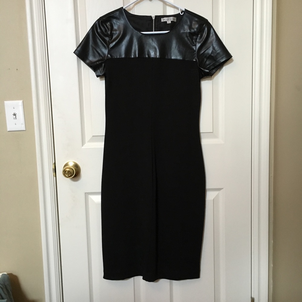 Black Leather top Dress