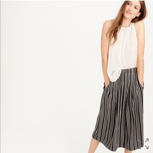 Pleated midi skirt in triple stripe