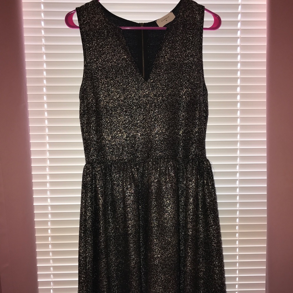 Sparkling gold and black dress