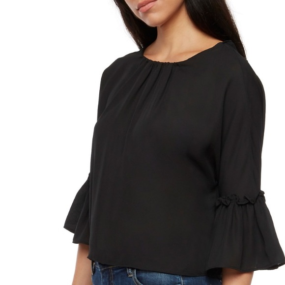 Clearance! Adorable Peasant Boho Tie Back Blouse New - Picture 2 of 3