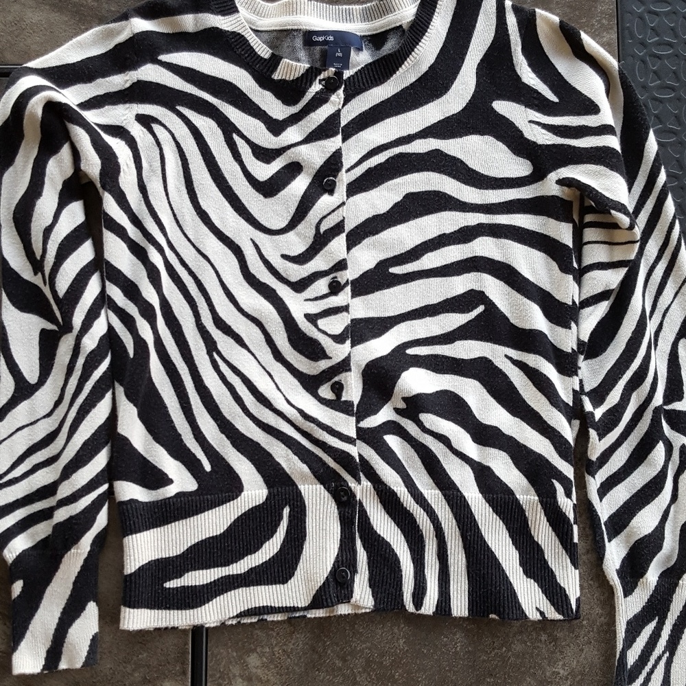 Gap Kids zebra print sweater