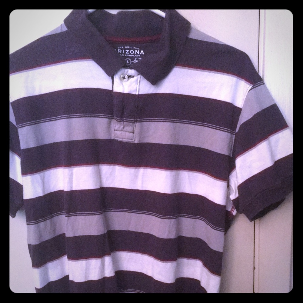 Arizona Polo for Boys size L Multi color stripes