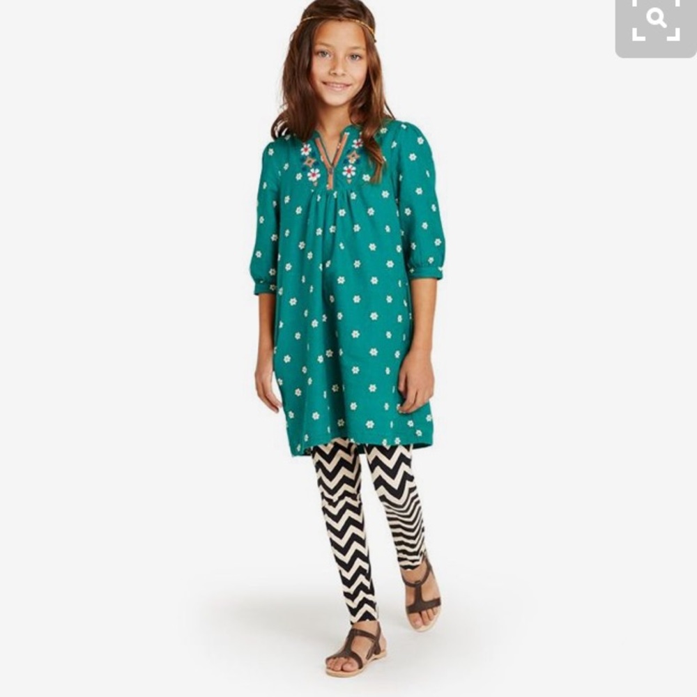 Tea Collection girls fall green dress - Picture 6 of 6