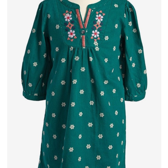 Tea Collection girls fall green dress - Picture 2 of 6