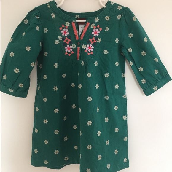 Tea Collection girls fall green dress - Picture 3 of 6