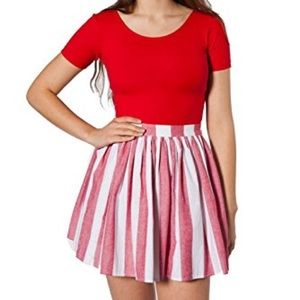 AA Full woven striped mini skirt