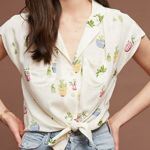 Anthropologie Raffine Cactus Blouse