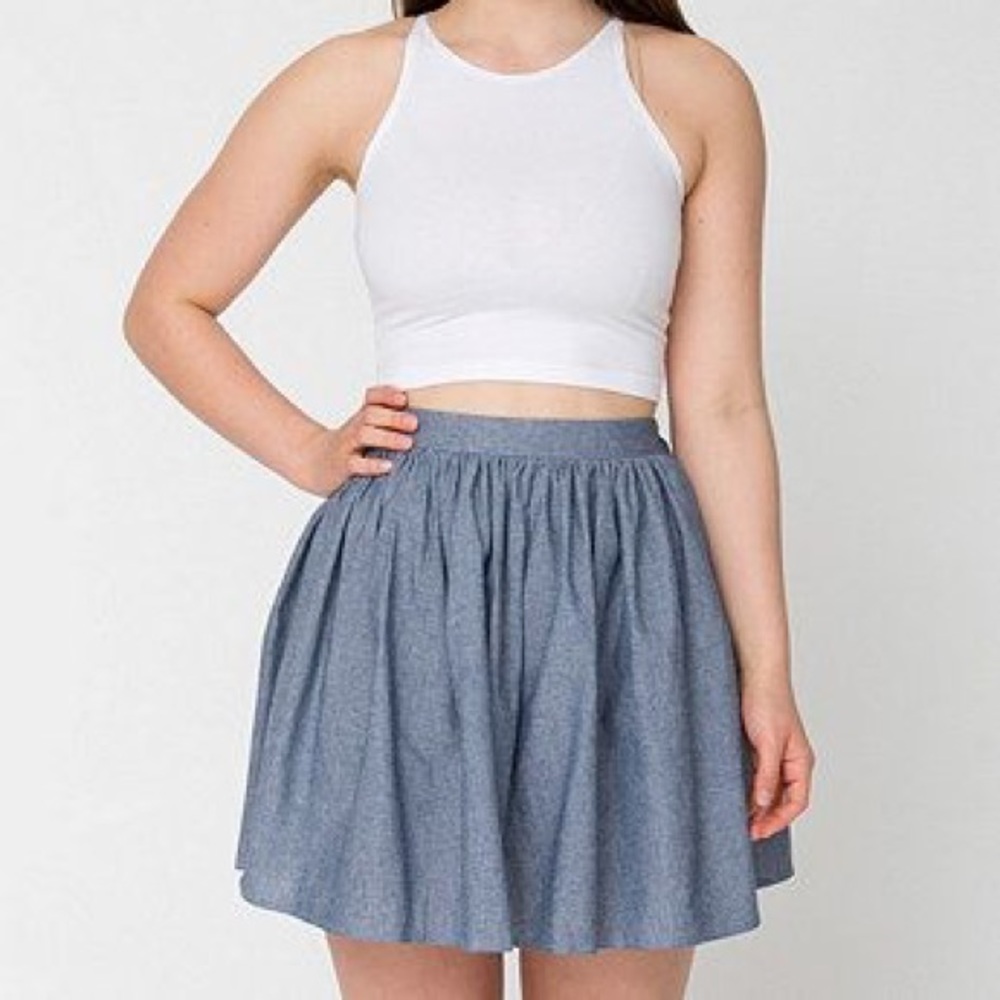 AA Chambray Full Woven Skirt