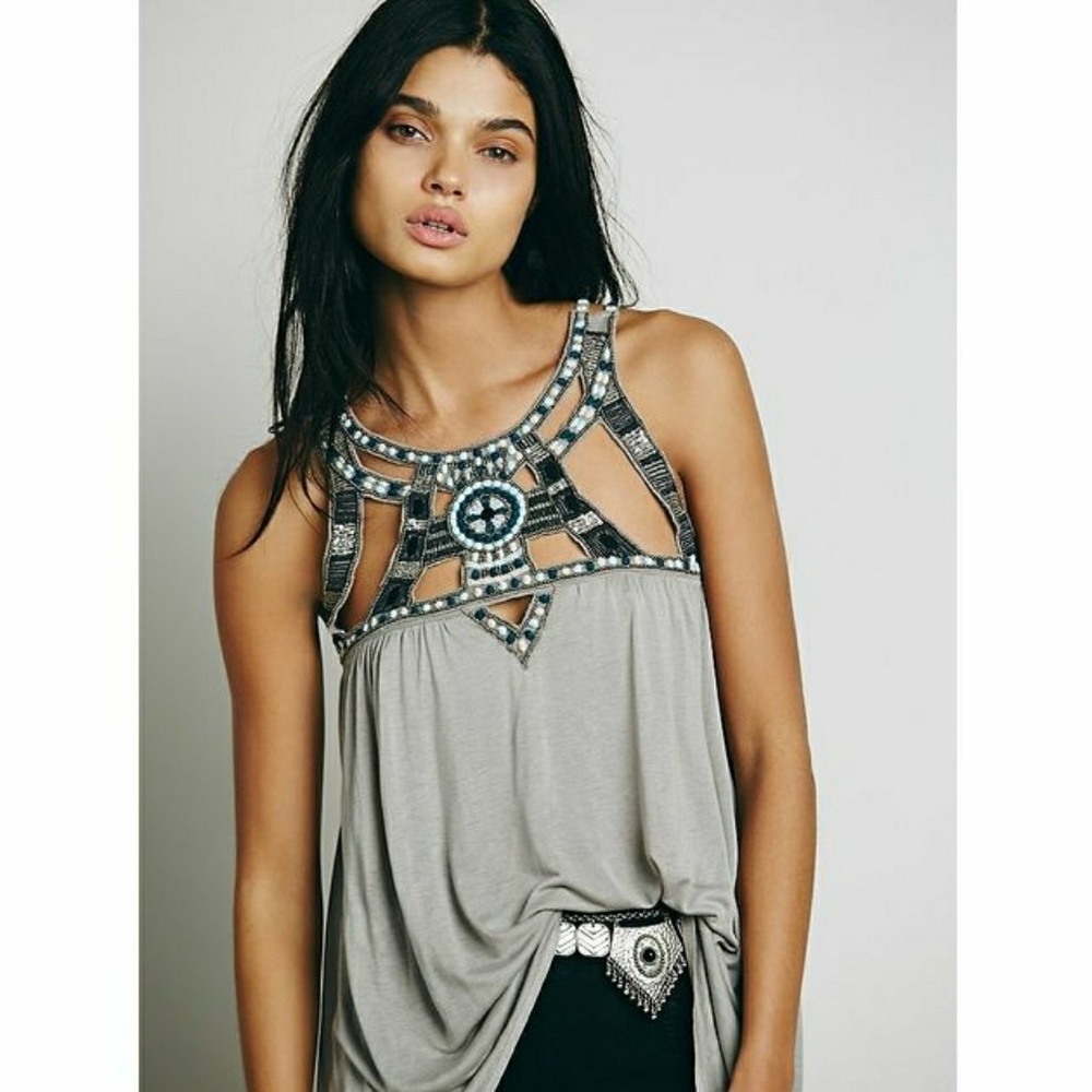 Free People Grey Tunic