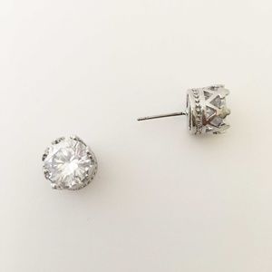 👑Diana 10mm Crown Cubic Zirconia Stud Earrings