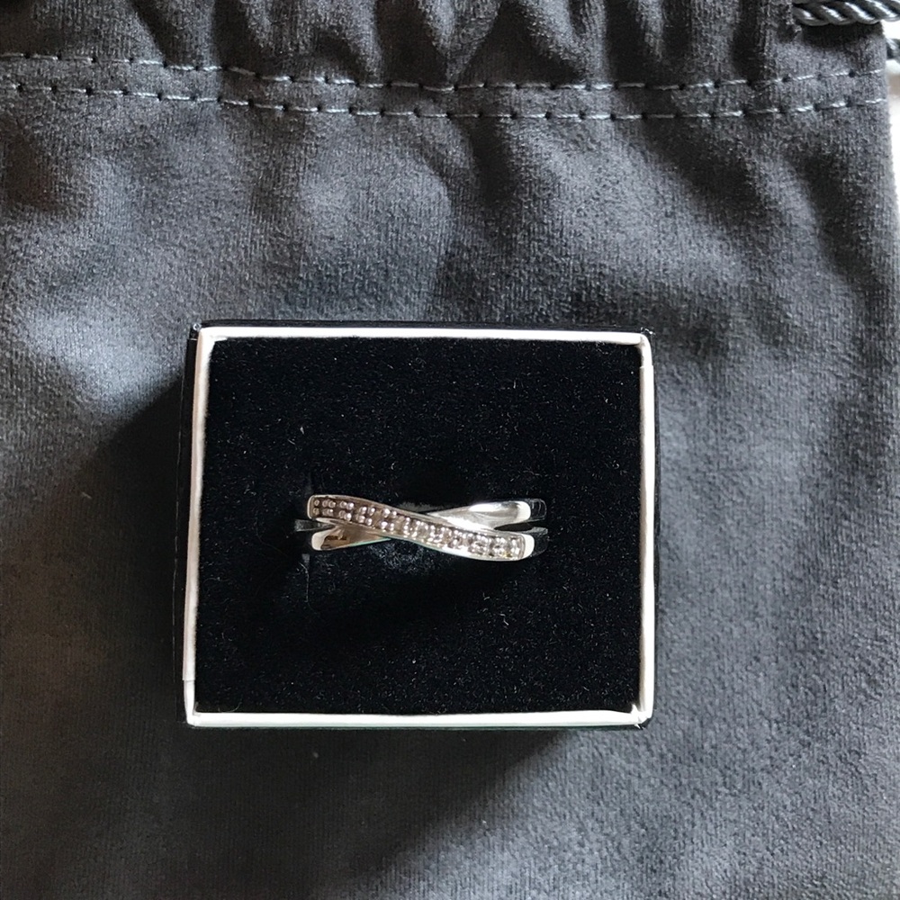 Lia Sophia silver and cubic zirconia ring