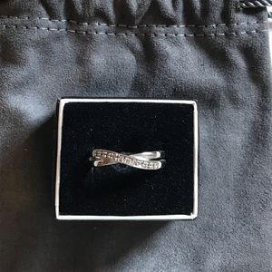 Lia Sophia silver and cubic zirconia ring