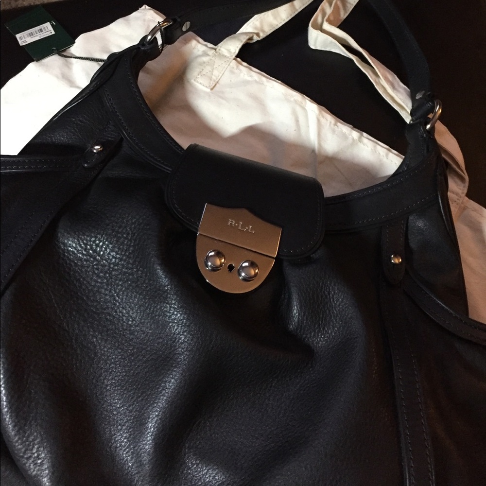 ❗️SALE❗️Authentic leather Ralph Lauren hobo bag
