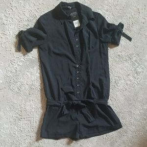 NWT! Black Button Down Romper