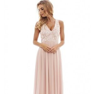 Women's V neck maxi dress