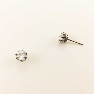 👑Diana 6mm Crown Cubic Zirconia Stud Earrings