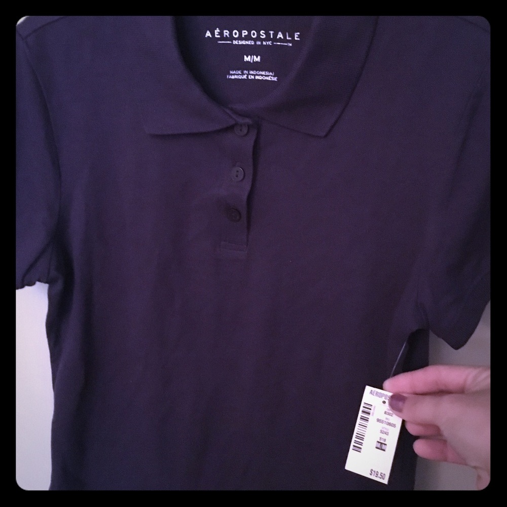 Aeropostale Dark Purple NWT Polo. Girl Junior M
