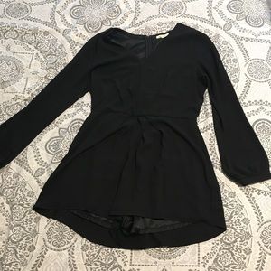 Long Sleeve V Neck Romper