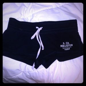 HOLLISTER CO. navy blue drawstring shorts, Small