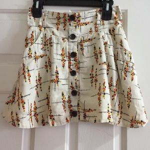 Free People Floral Print Skirt