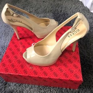 Nude Guess Patent Leather Shoes
