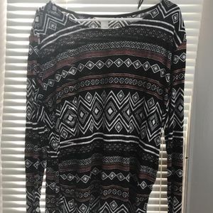 Aztec Print Long Sleeve