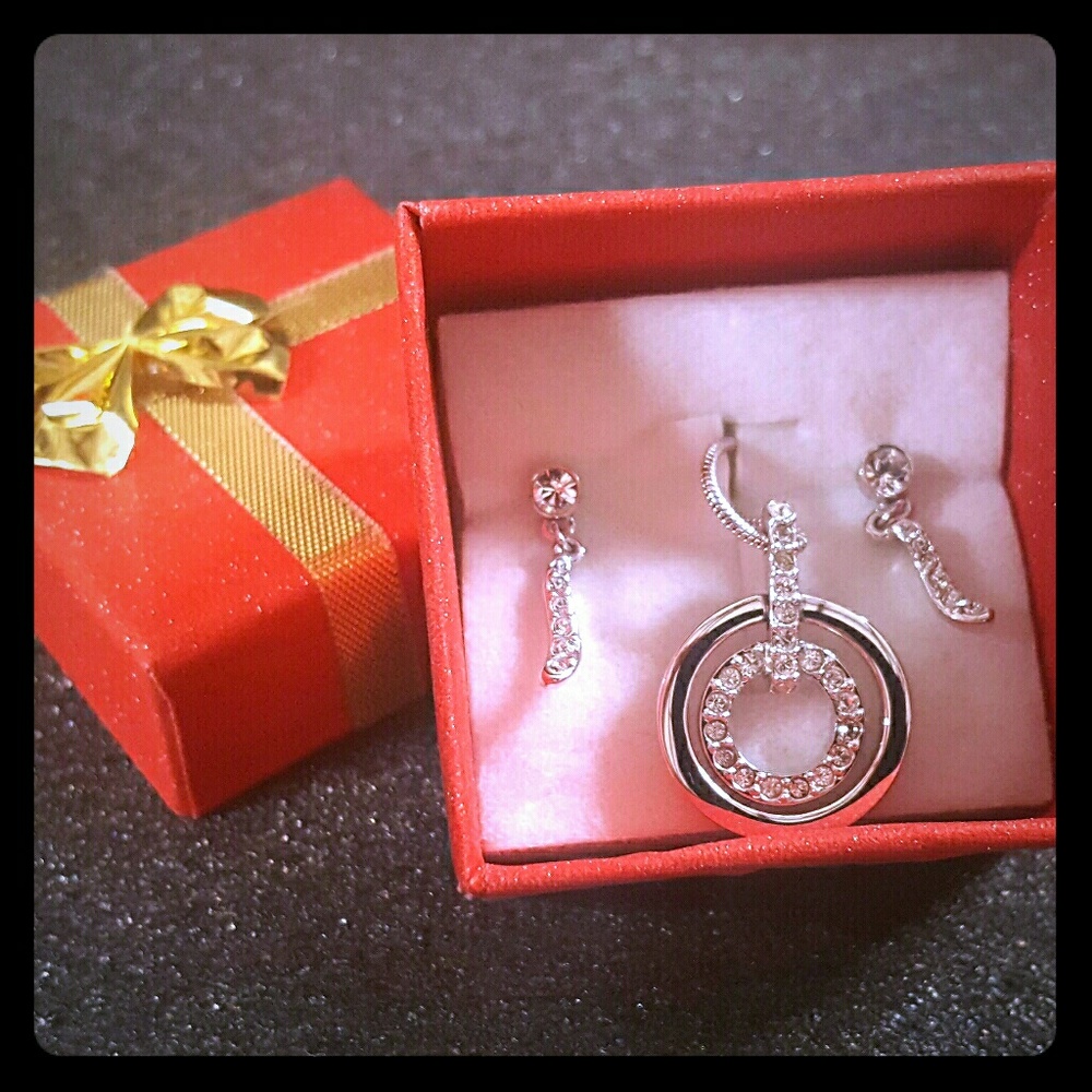 Sterling Silver Necklace -Earring Set