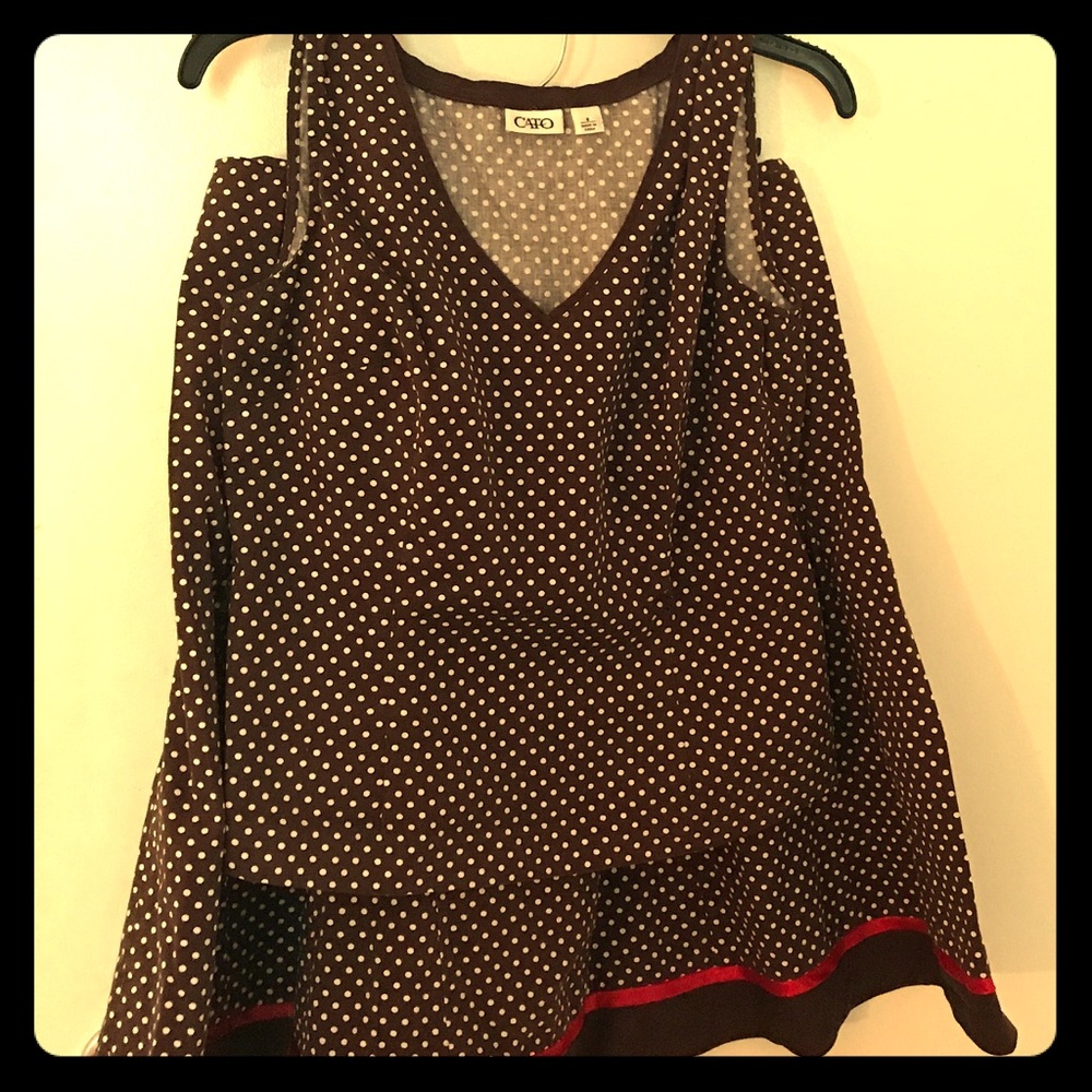 Polka dot skirt set