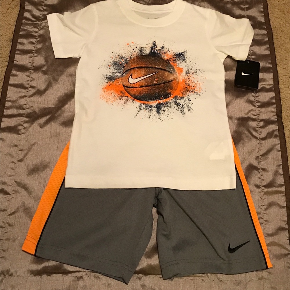 NWT Boys Nike shirt and shorts
