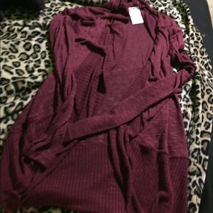 Burgundy cardigan