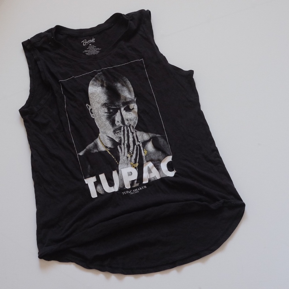 Black Tupac muscle tank