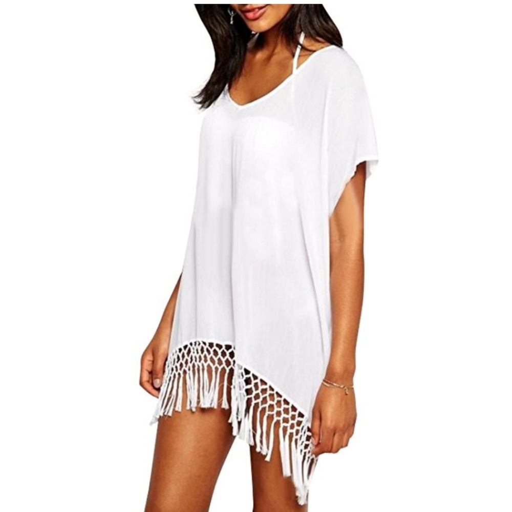 Classic Tassel Chiffon Bikini Cover Up