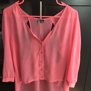 Hot Pink Short to Long Blouse