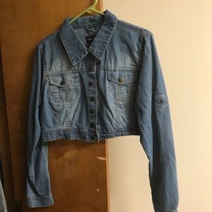 cute crop jean jacket