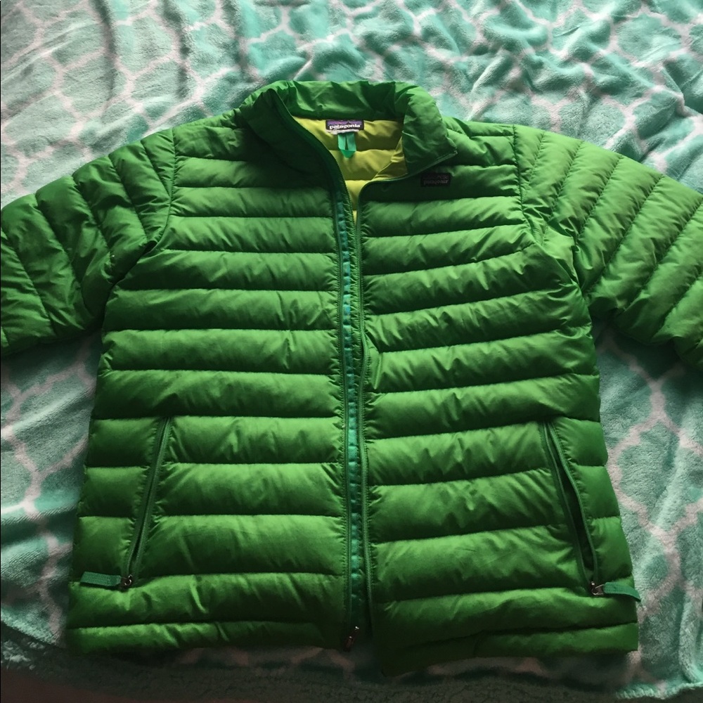 Green Patagonia winter coat