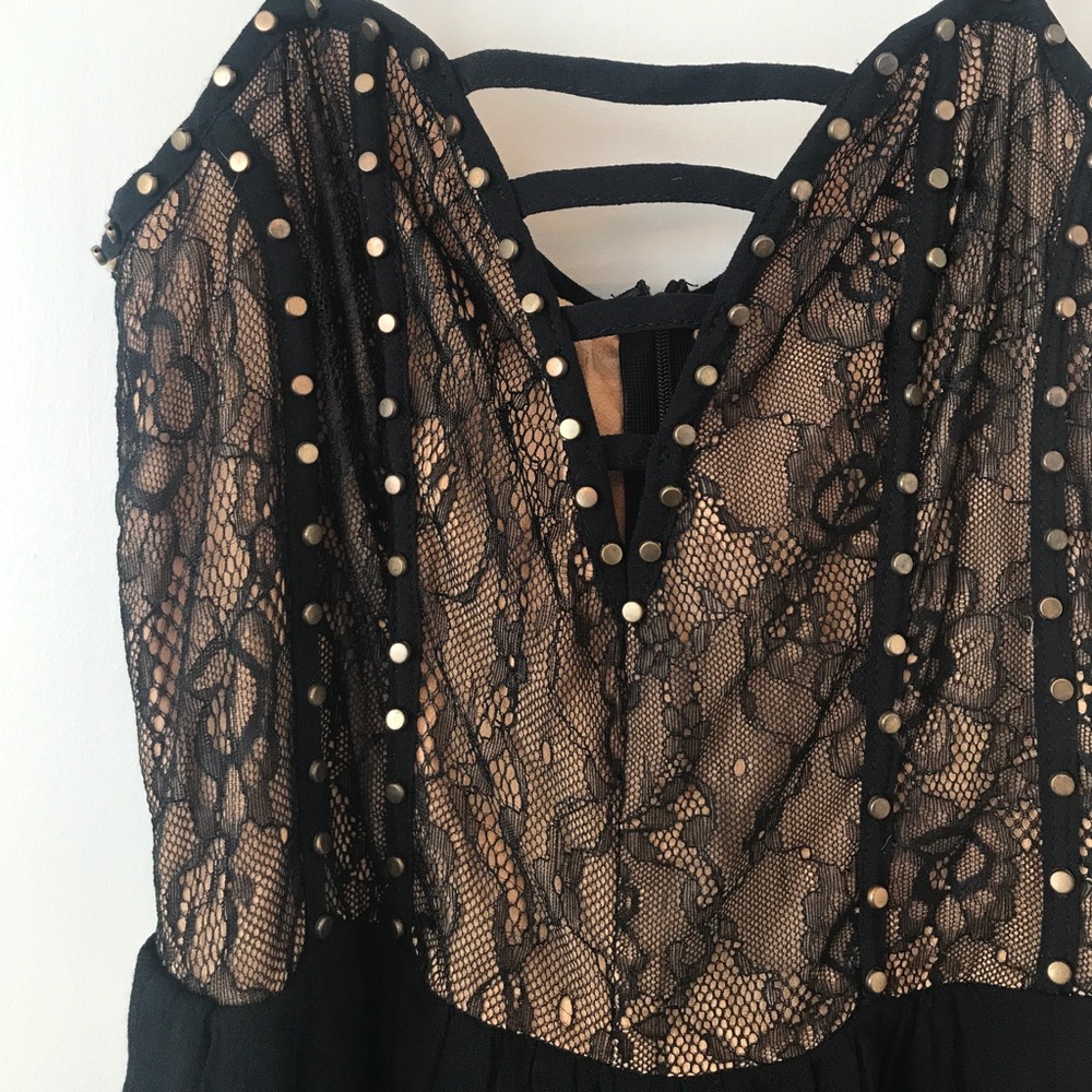 Lace top romper