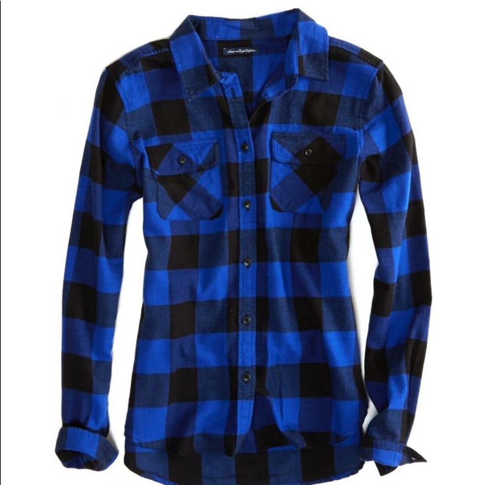 American Eagle Blue Flannel