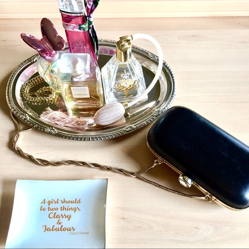 Ralph Lauren Hard Shell Leather Clutch