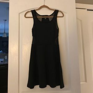 Black skater dress with cut outs