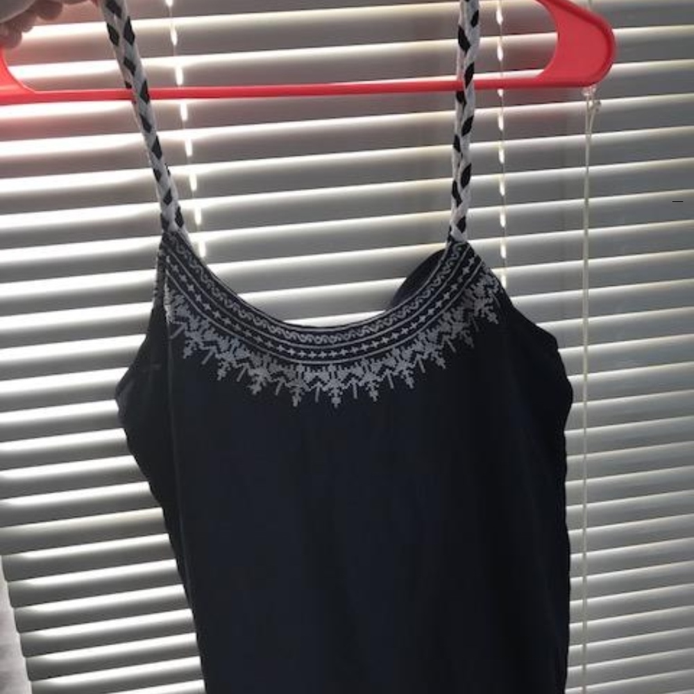 Braided Navy Tank