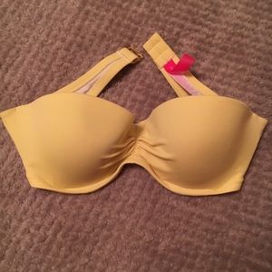 VS yellow bandeau swim top (size 34B)