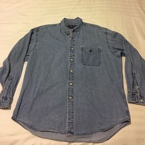 Polo Big Shirt blue denim button down shirt