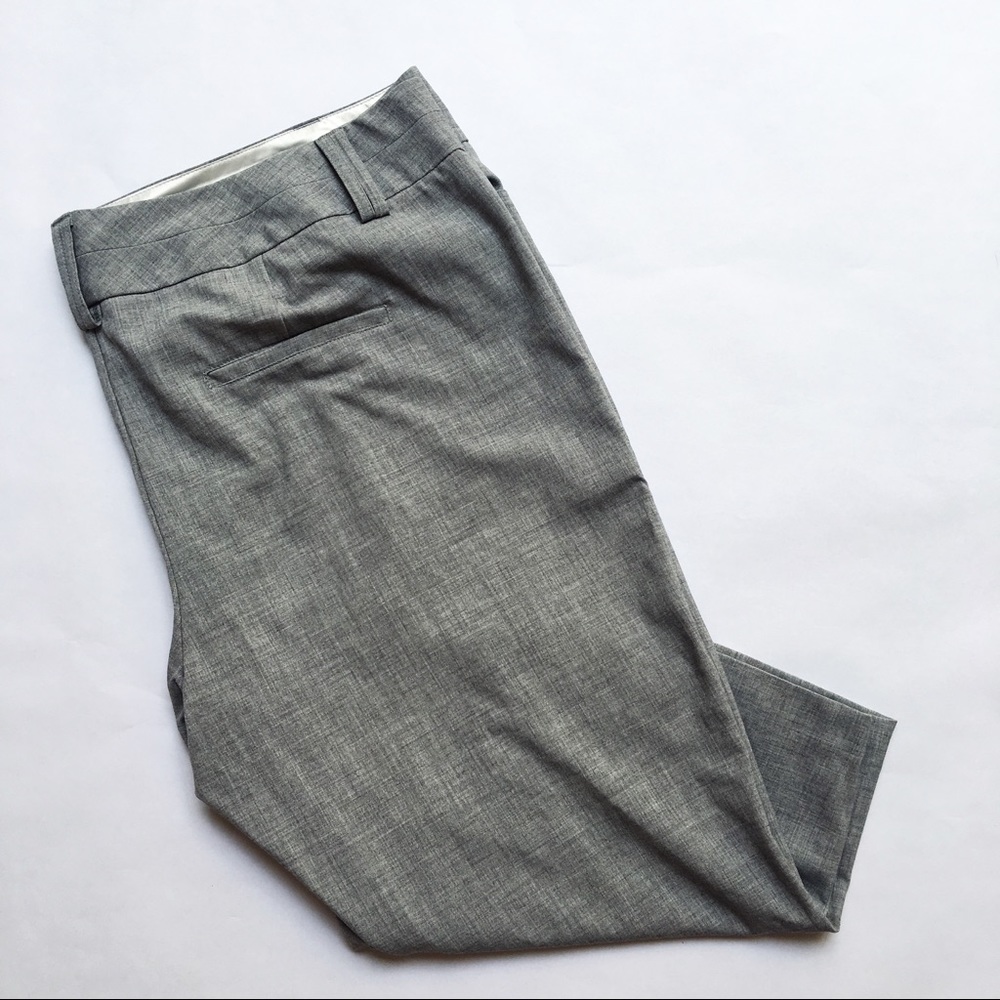 Gray Capri Career Trouser Dress Pant