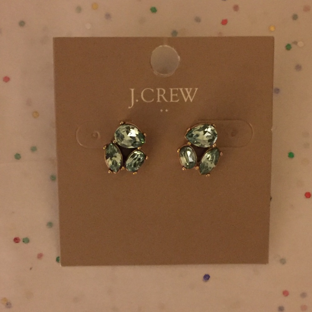 NWT J.Crew Factory Crystal Trio Earrings
