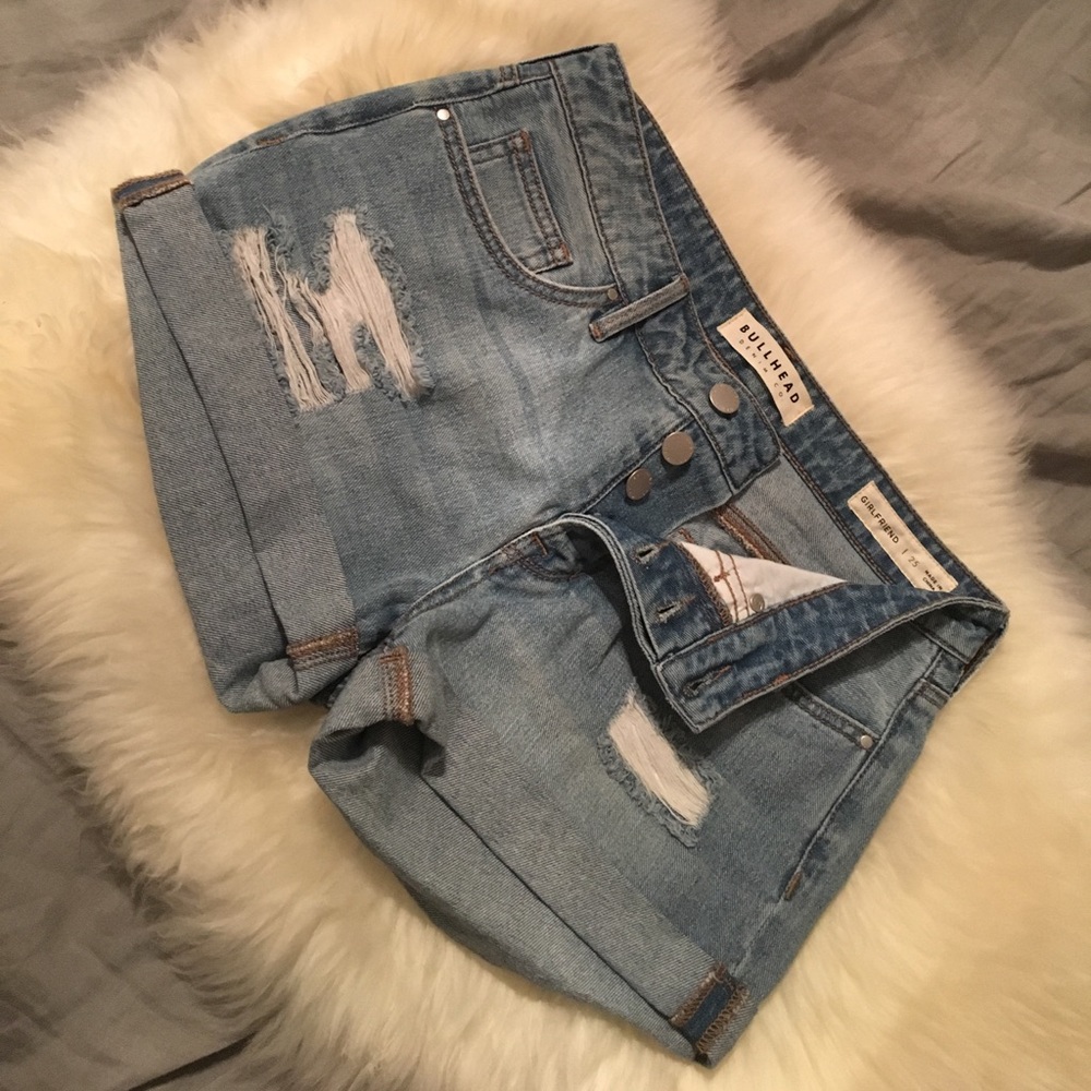 PACSUN denim "Girlfriend" jean shorts