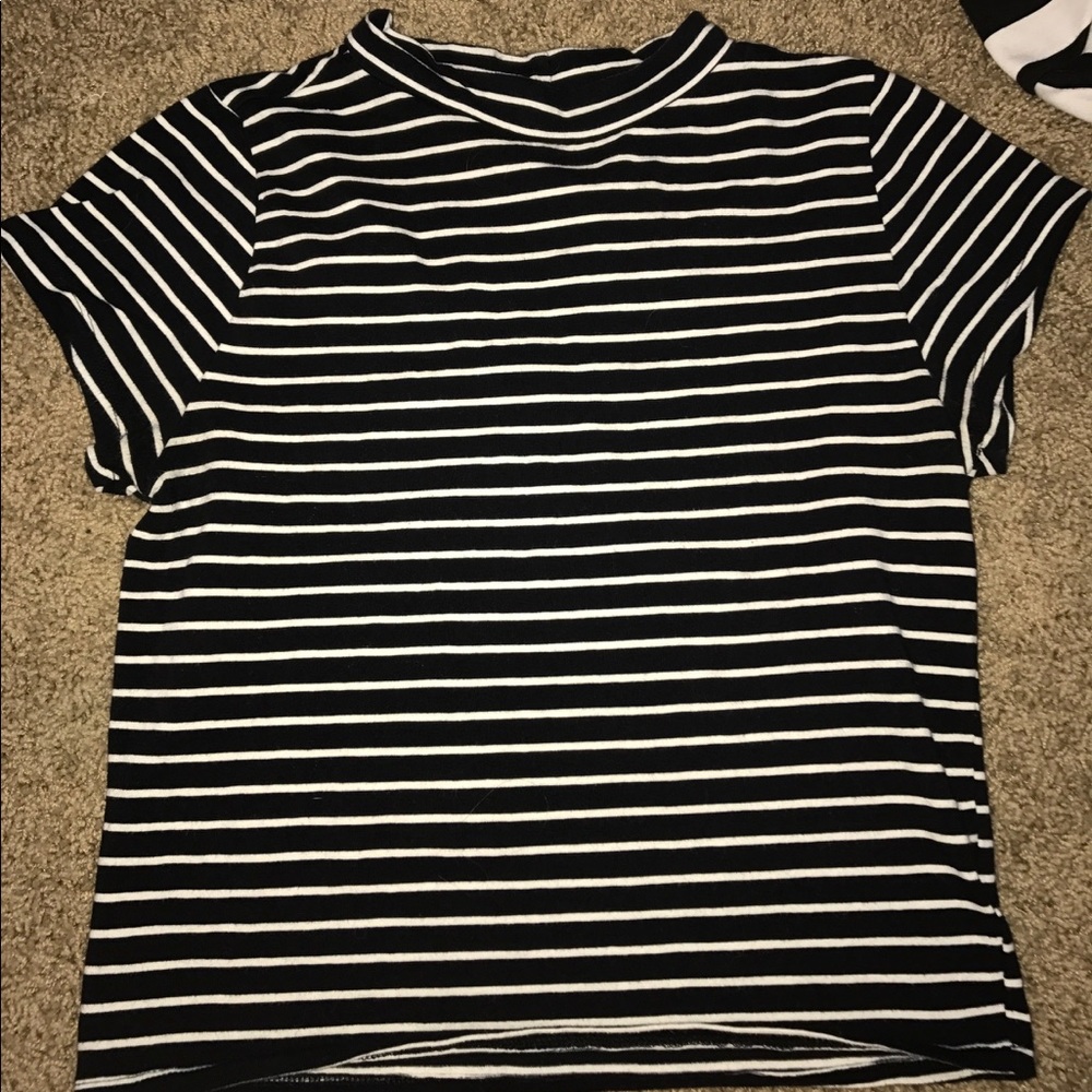 black and white striped shirt